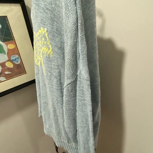 LOU & GREY Leopard Pullover Sweater SIZE LARGE Crew Neck Lightweight Knit - Picture 7 of 8